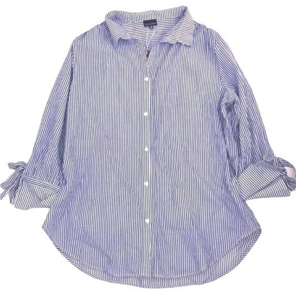 Zenobia Striped Button Down Shirt
